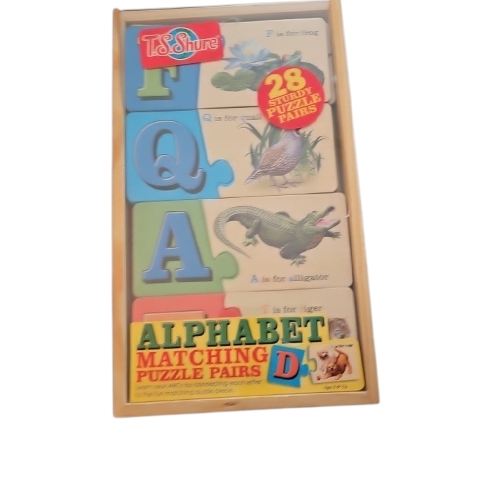 TS SHURE 28 Alphabet Matching Puzzle Pairs Educational And Fun For Ages 3+